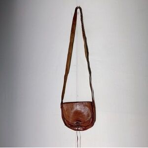 SOLD-Vintage Leather Crossbody Bag Purse Shoulder Bag
